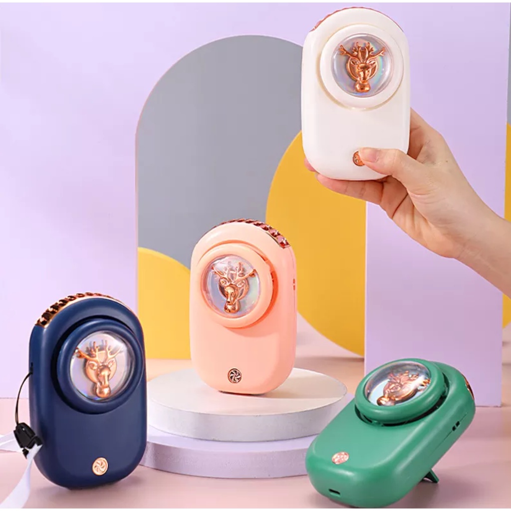 ACAI cute Portable Hanging Neck Fan Mini fan with Lanyard Handsfree Air ...