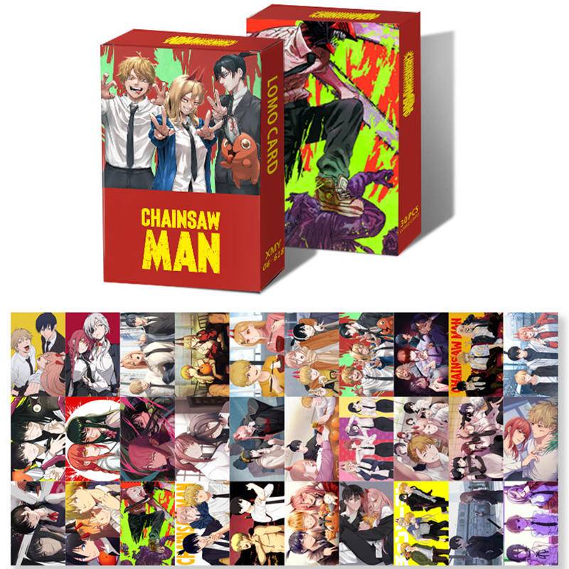 30Pcs/Pack Anime Chainsaw Man Photocards 2022 New Lomo Cards Denji