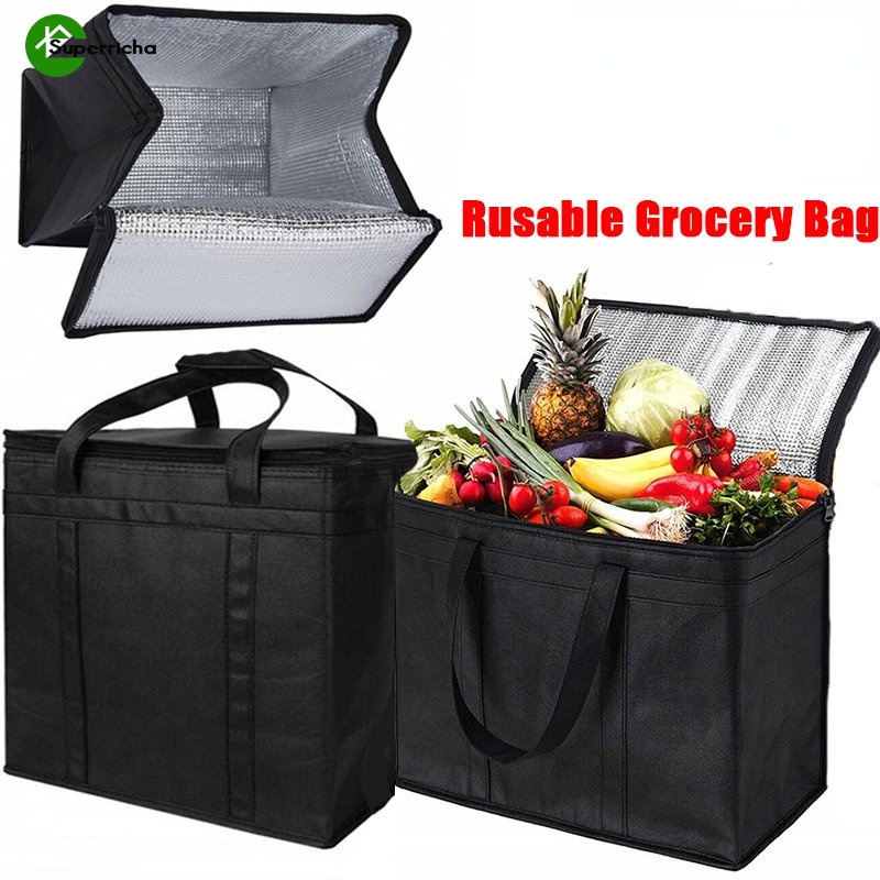 Portable Aluminum Foil Insulation Beer Cooler Bags Foldable Food ...
