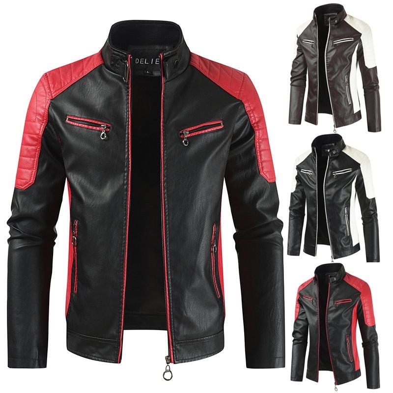NP New Classic Men's Leather Jacket.ride leather jacket | Shopee ...