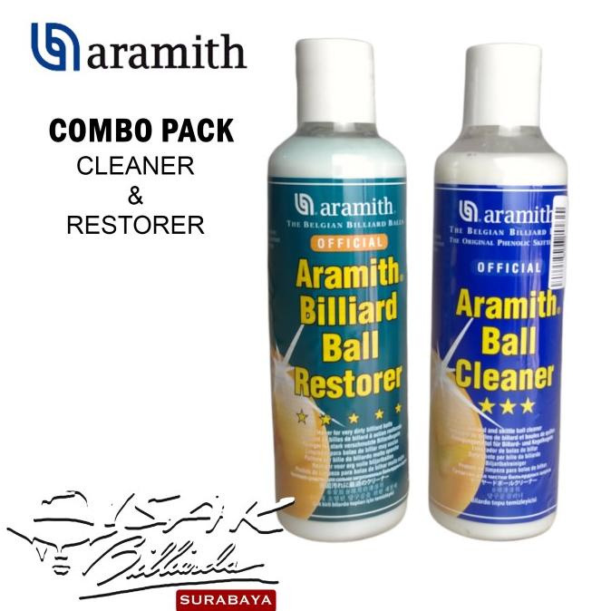 Aramith Billiard Ball Cleaner & Restorer Dual Bottle Ball Cleaner