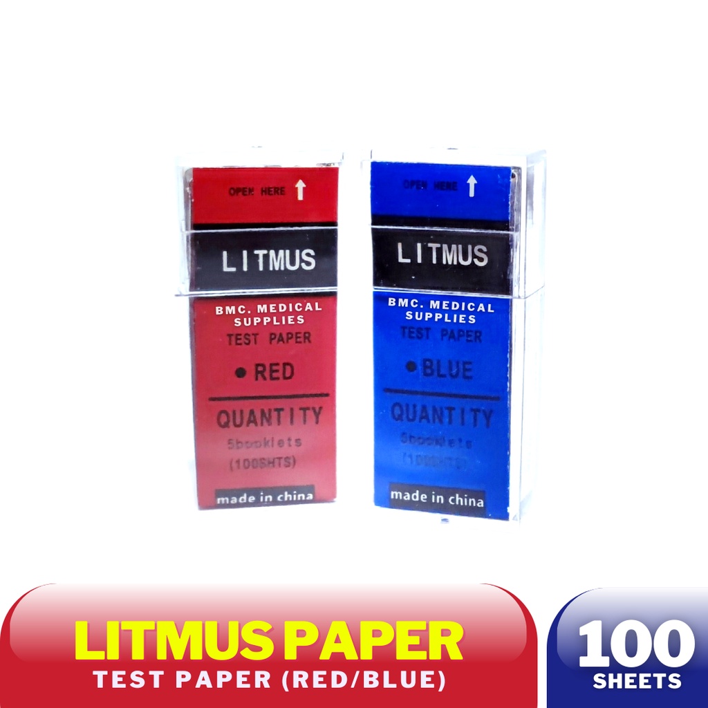 Litmus Paper [Blue/Red] 100Sheets Shopee Philippines