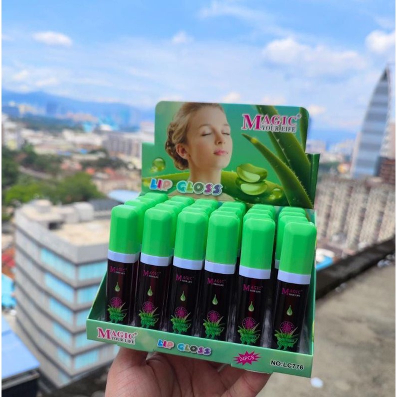 Aloe Vera Lip Tint New Packing Peta Style 1Box 24Pcs | Shopee Philippines