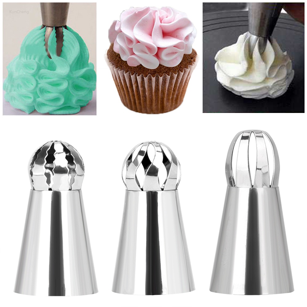 Cheap Russian Tulip Icing Piping Nozzles Stainless Steel Flower Cream  Pastry Tips Nozzles Bag Cupcake Cake Decorating Tools Molds