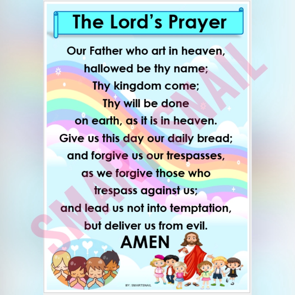 PRAYERS WALL CHARTS-A4 SIZE LAMINATED | Shopee Philippines