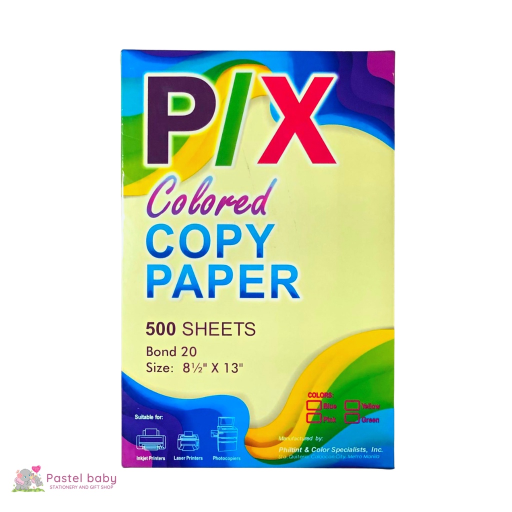 P X Colored Copy Paper 8.5 13 500 Sheets Shopee Philippines