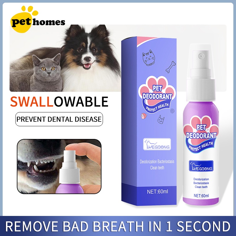 Pet oral care Pet spray 60ml breath for Dog Cat Oral Bad Breath mouth