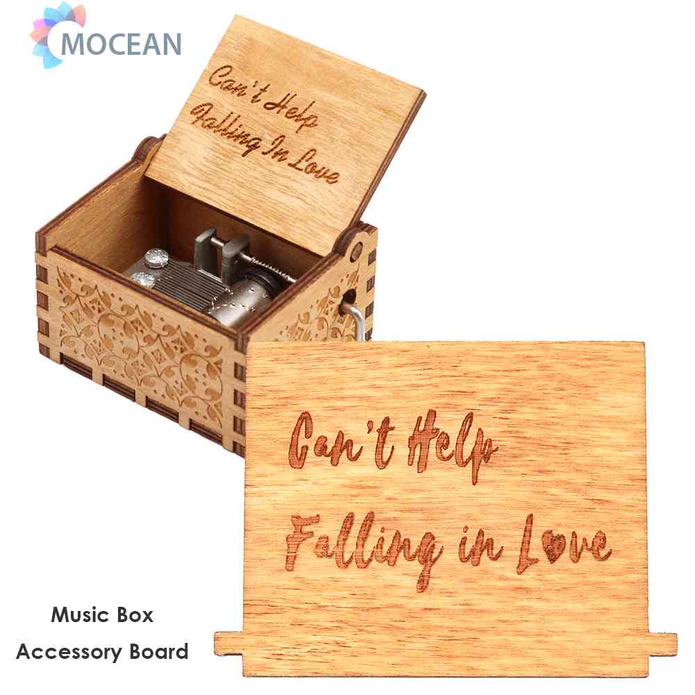 60 Types Antique Carved Wooden Hand Crank Music Box Movie Theme