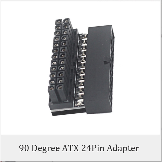 90 Degree Right Angle ATX 24Pin Female to 24pin Male Adapter for ...