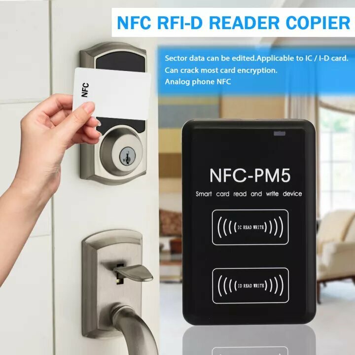 NFC PM5 RFID Copier IC ID Reader Writer Duplicator with Full Decode ...