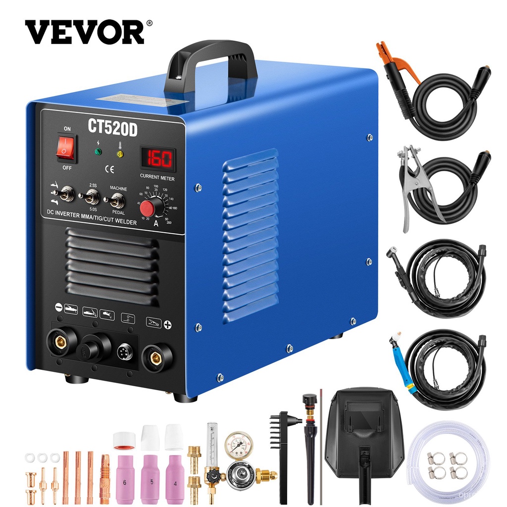 VEVOR CT520D 50A/200A Air Plasma Cutter 3in1 Combo IGBT Inverter TIG ...