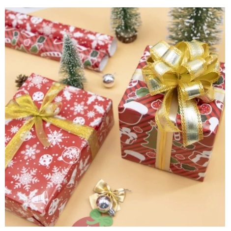 Assorted Christmas Gift Wrapper Coated and glossy (10sheets/roll -1 ...