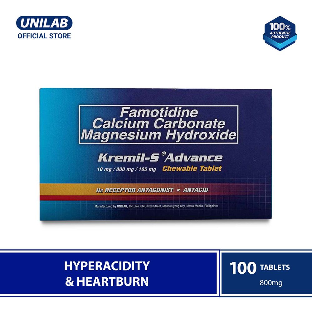 Unilab KremilS Advance Antacid 100 TabletsFor Faster & Lasting Relief