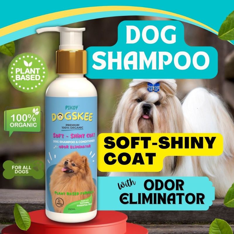 DOGSKEE by Pikoy SoftShiny Coat Organic Dog Shampoo and Conditioner
