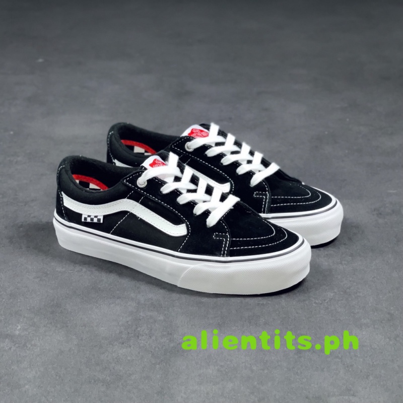 Vans SK8-LOW PRO black and white classic side checkerboard low-cut  vulcanized canvas sneakers