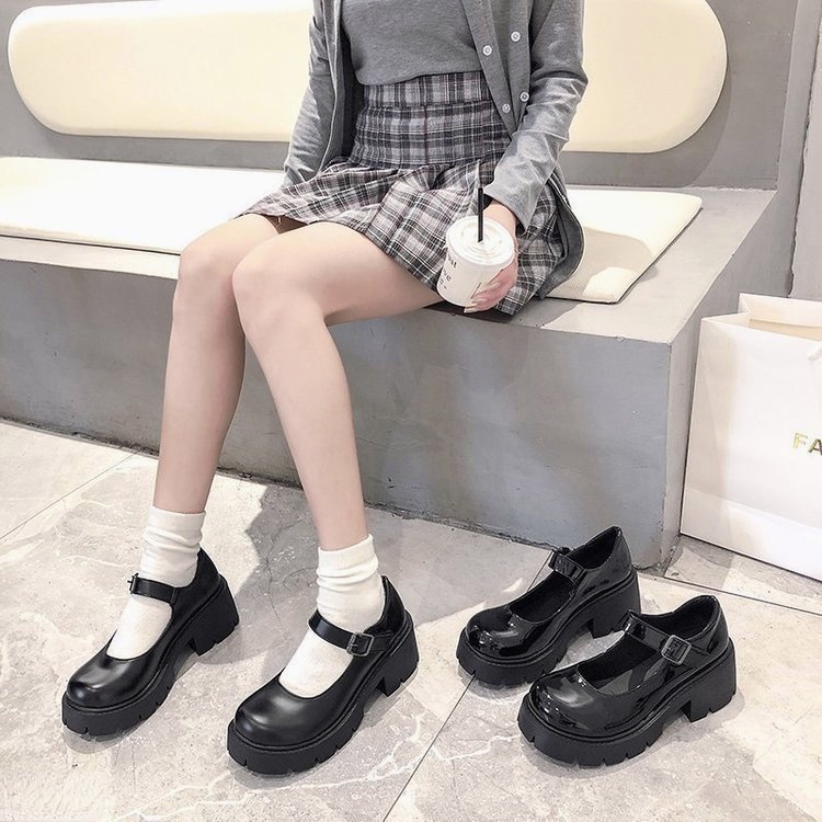 Jane Shoes With Black Platform School Shoes Girls Platform Mary