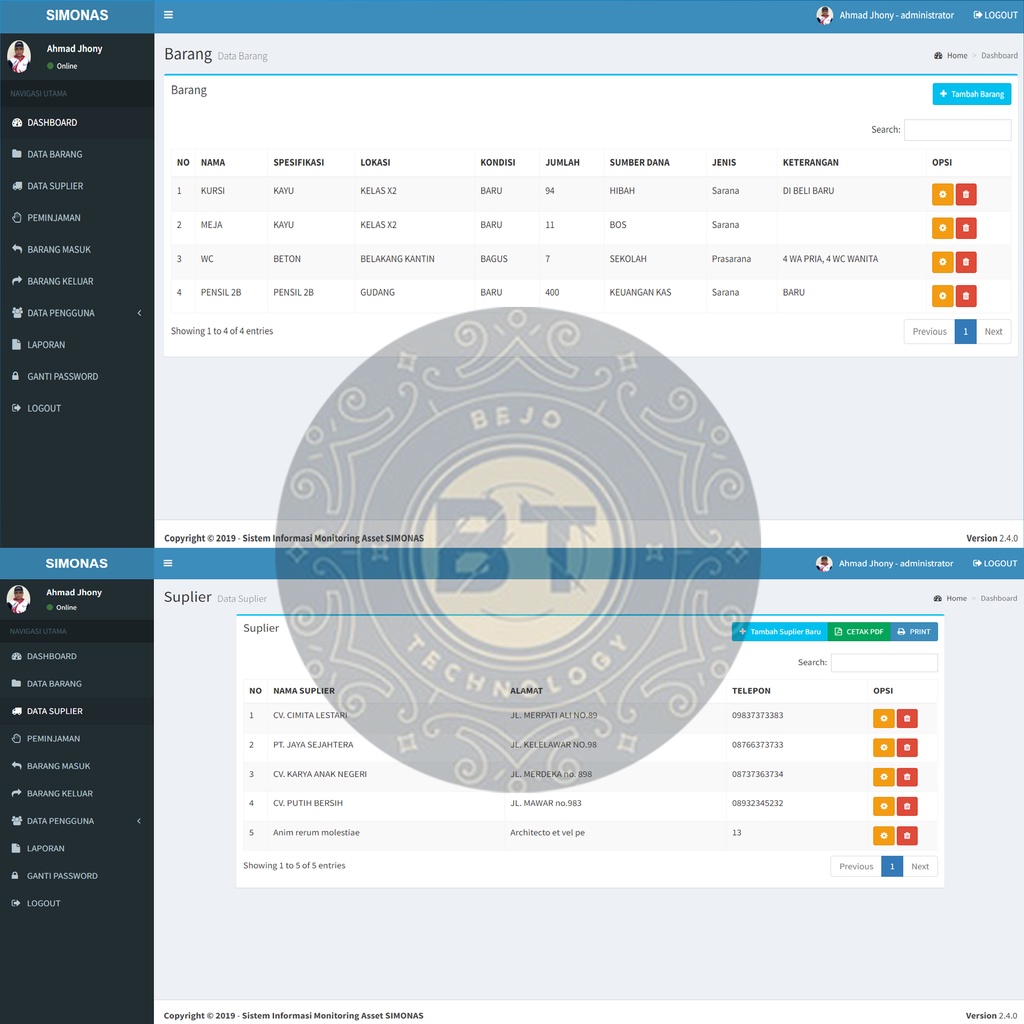 WEB APPLICATION CODE INVENTORY INFORMATION SYSTEM MONITORING PHP 7 ...