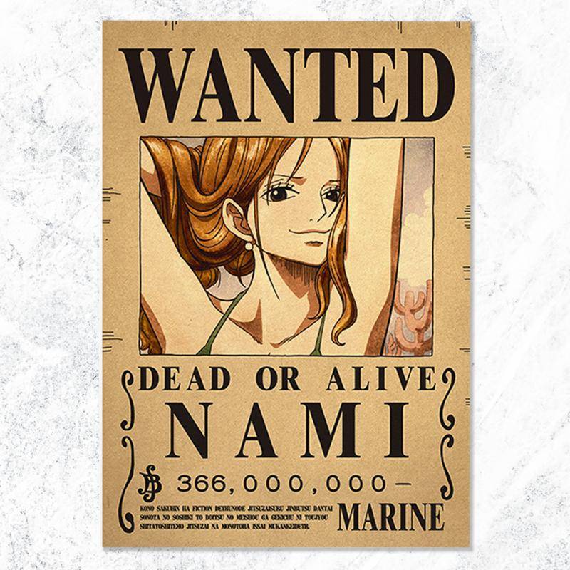 New Edition One Piece Poster NAMI One Piece Wanted Posters 28.5x42cm(A3 ...