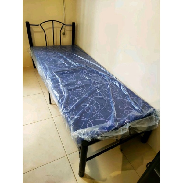 regular bedframe with 3inches uratex foam ( single size ) Shopee