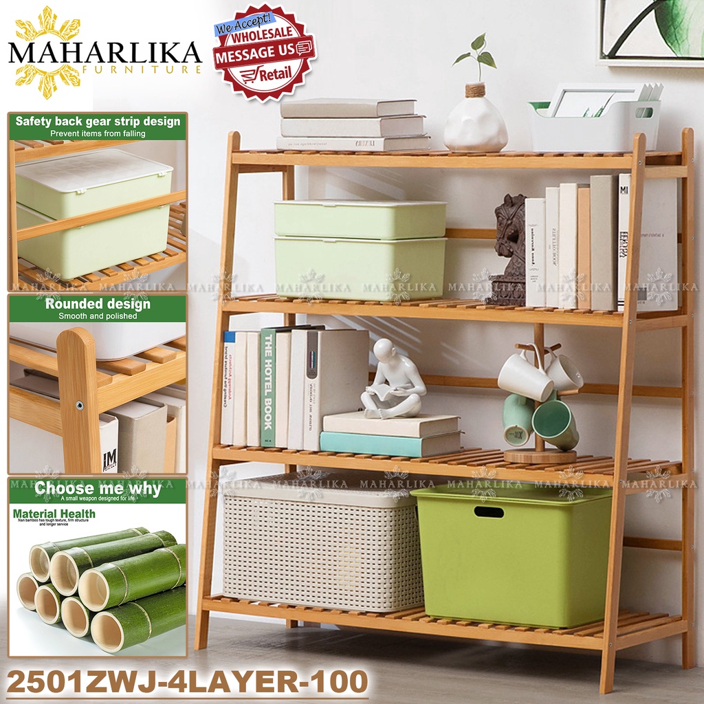 Maharlika 2501ZWJ Multi-layer Bamboo Kitchen Rack Storage Rack ...