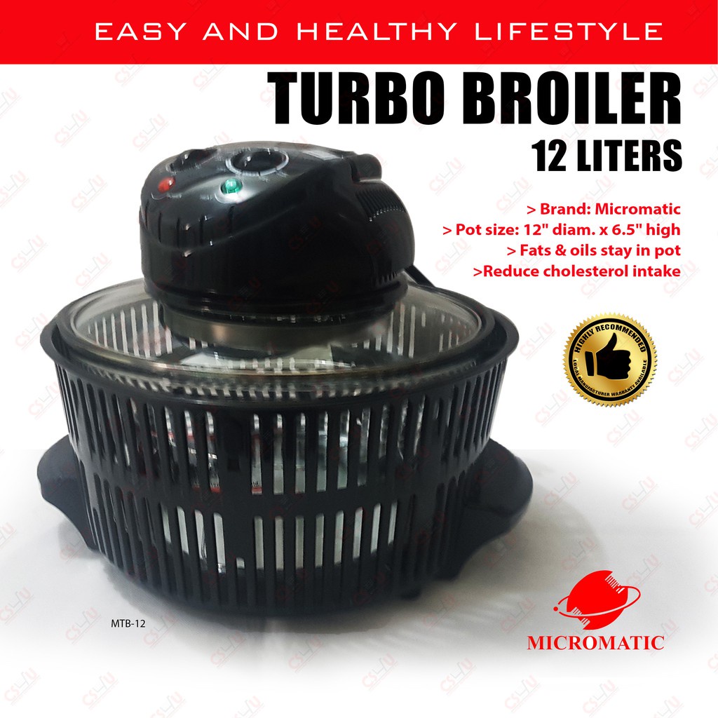 Multi Function Turbo Broiler / Convection Oven 12 Liters Micromatic MTB12 Shopee Philippines
