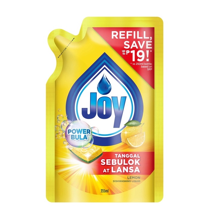 Joy Dishwashing Liquid Lemon Dishwashing Liquid Refill 355mL Shopee Philippines