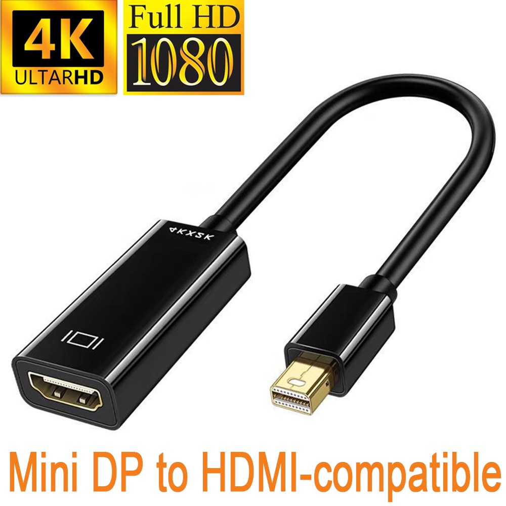 Mini DP To HDMI Adapter Cable Converter HD 4k 1080P TV Projector ...