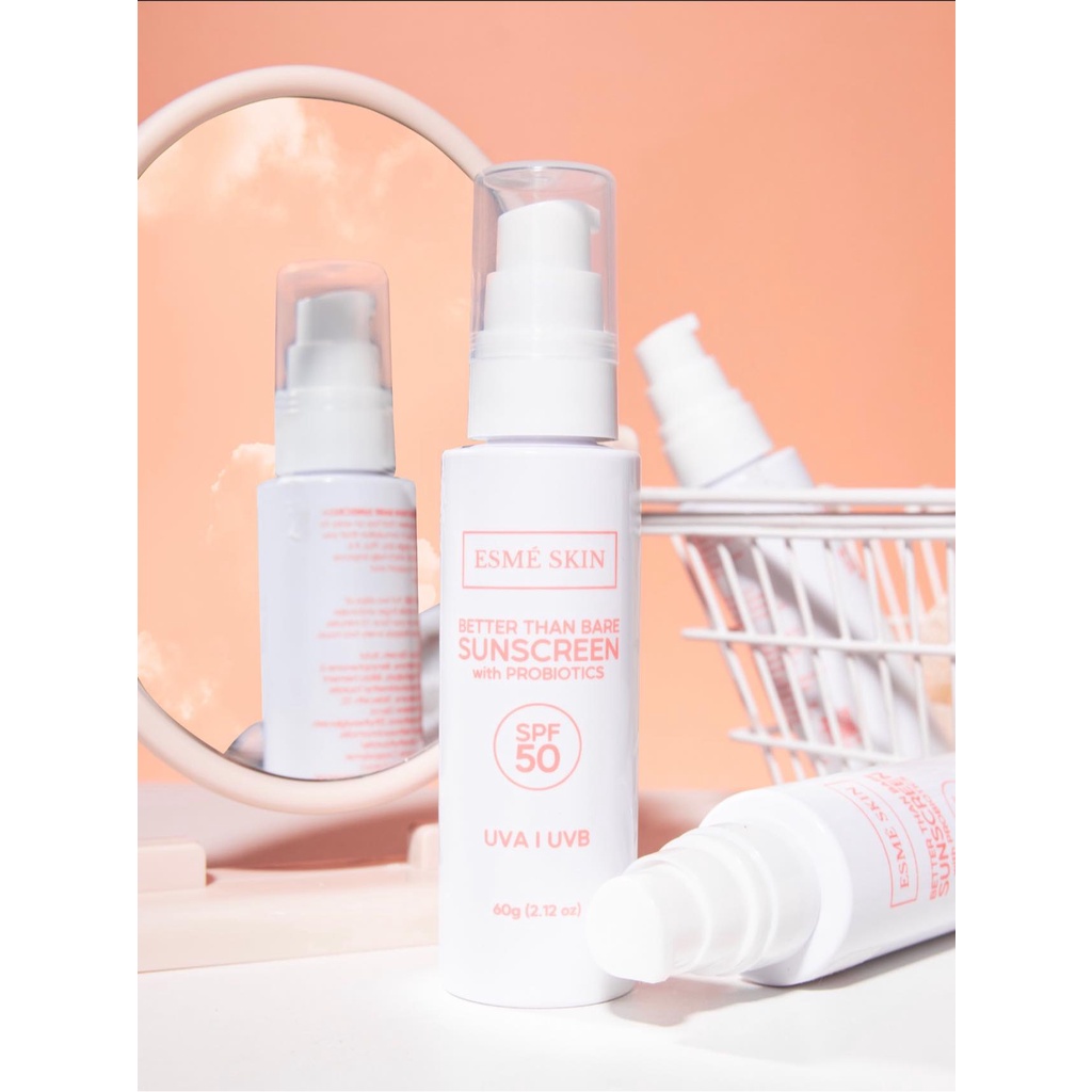 Esme Skin Better Than Bare Sunscreen Probiotics SPF50 60g with FREEBIES ...