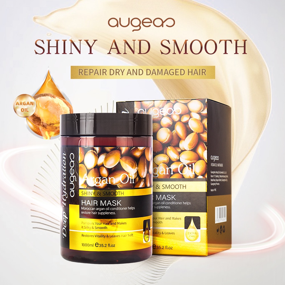 Augeas Argan Oil Shinyandsmooth Hair Mask 1000ml Shopee Philippines