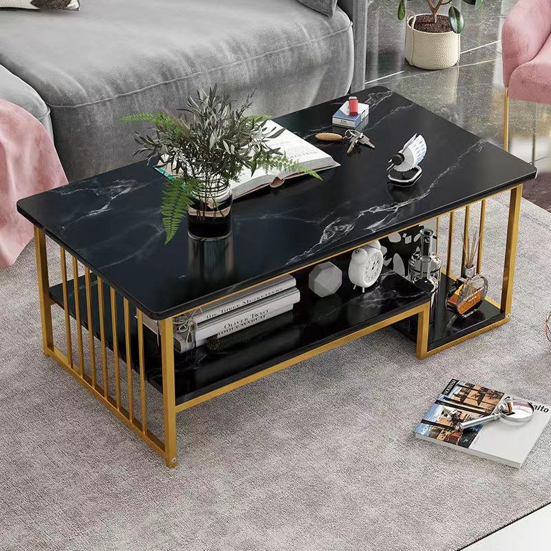 Modern Marble Design Center Table Desk Coffee Table White Marble Gold ...