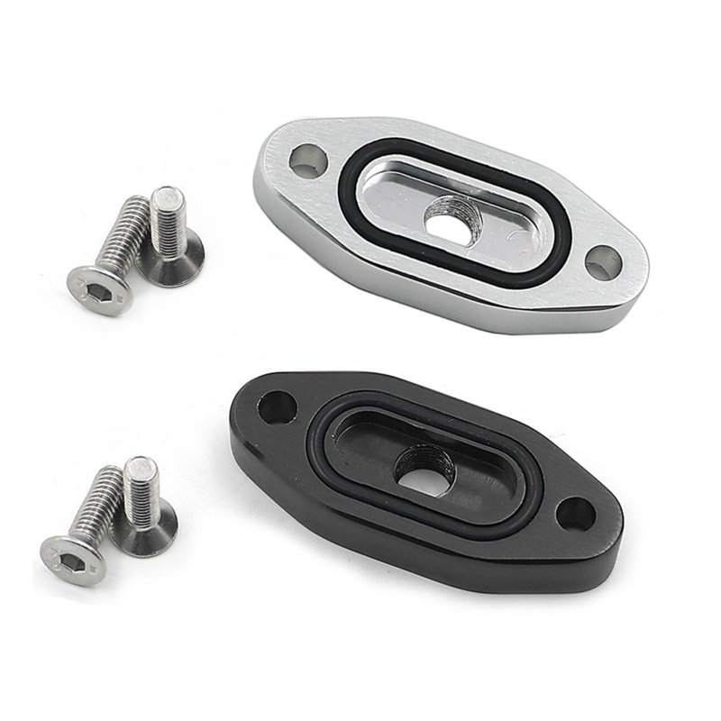 Billet Oil Port Adapter Cooler Delete Block Off Plate Kit for Chevrolet