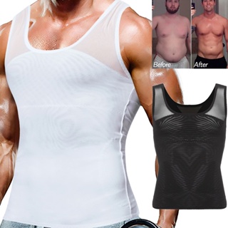 Men Compression Shirt Slimming Body Shaper Vest Men Corset Tummy