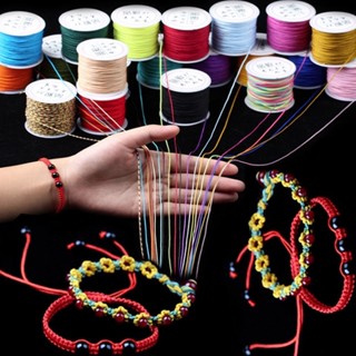 1pc Non-elastic Rainbow Beading Cord, Colorful Crafting Thread String Cord  For Jewelry Making Bracelet Necklace DIY Craft Bead String Beading Crafting