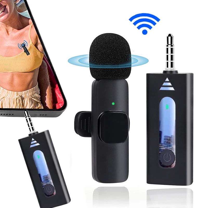 Portable K35 Wireless 3.5mm Recording Lavalier Lapel Noise Reduction