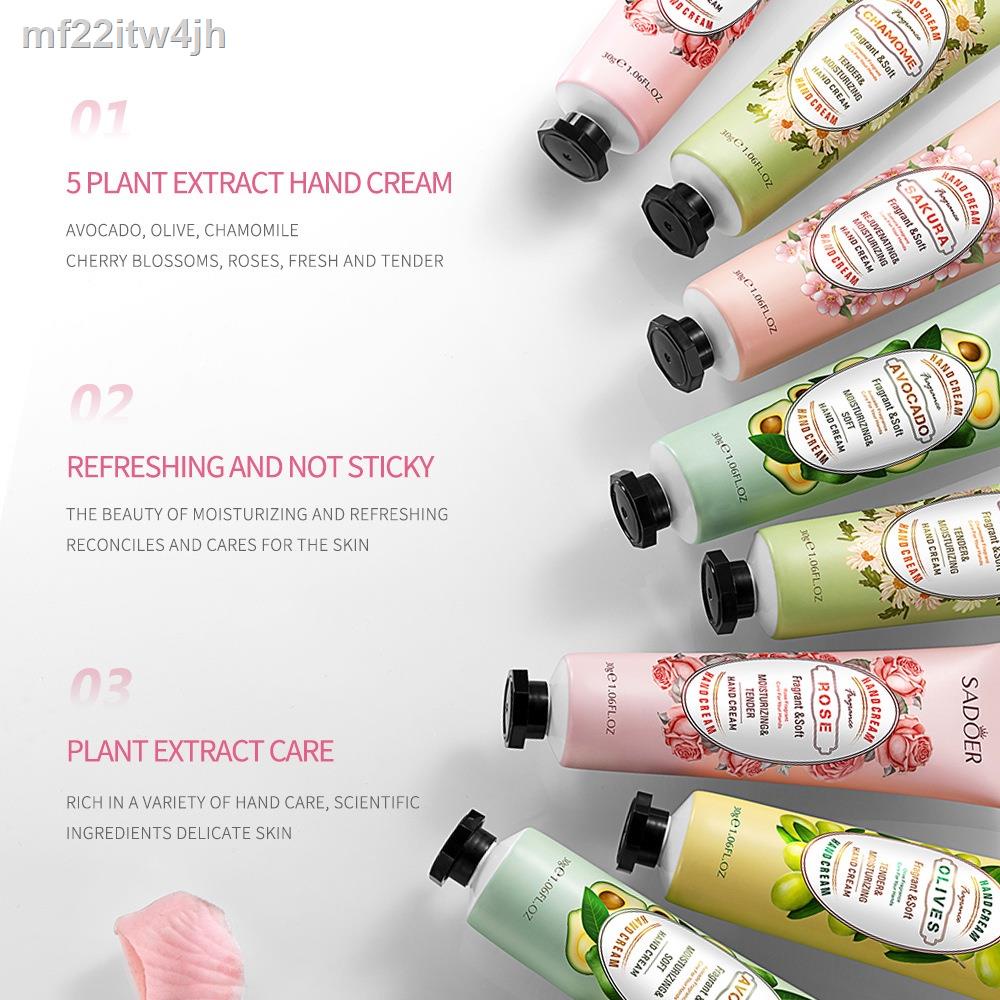(cod)SADOER Plant Extract Hand Cream 30g Moisturizing Hand Cream Lotion