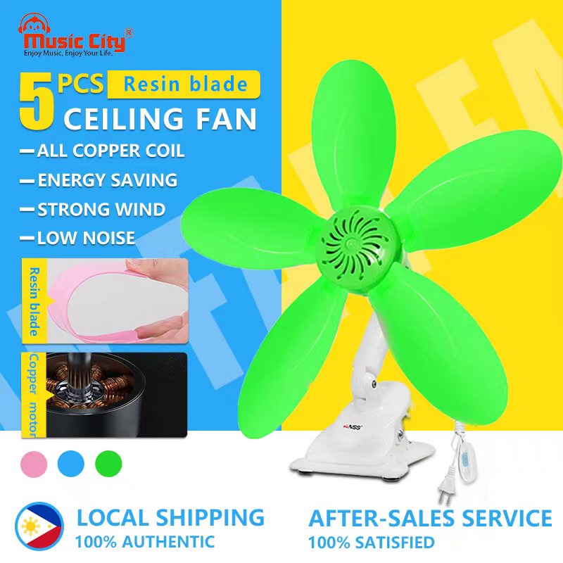 NSS Portable Ceiling Fan/Clamp Fan 5 Blade Hybrid Durable Ceiling Fan ...