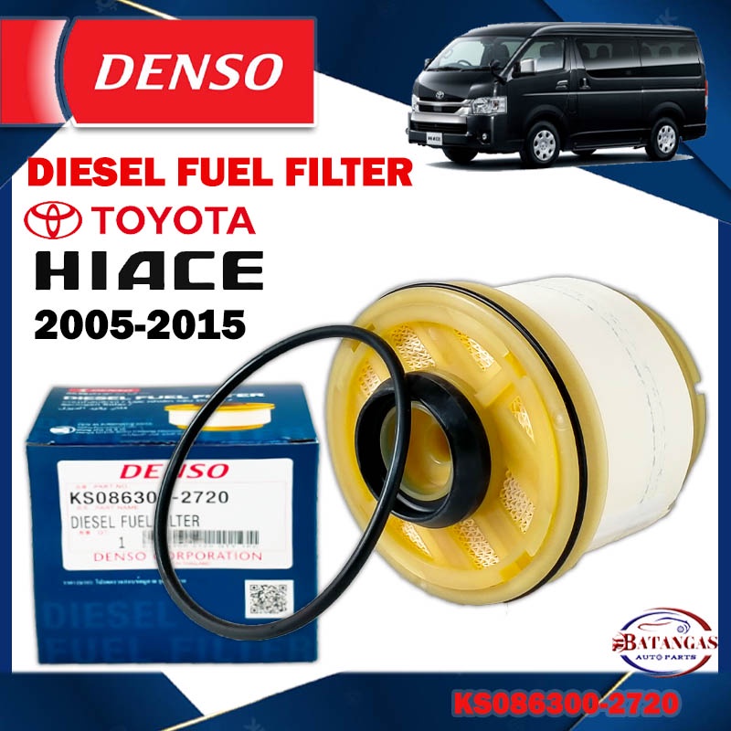DENSO DIESEL FUEL FILTER TOYOTA HIACE 2005-2015 PN: KS086300-2720 ...