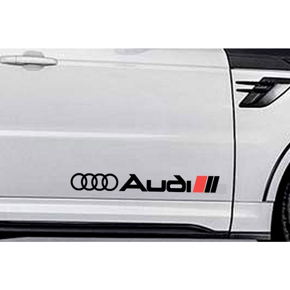 2pcs AUDI Logo Vinyl Decal Sticker Emblem Side Stickers Car Truck ...