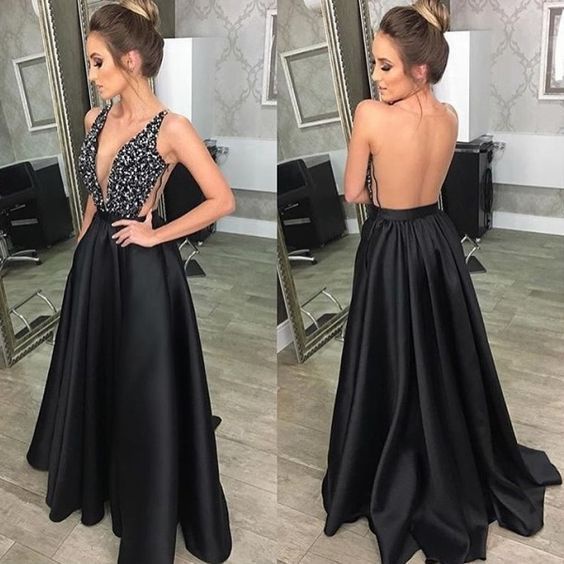 Women Fashion Wedding Bride Bridesmaids Elegant V Neck Sequins Sleeveless Long Dress Backless Party Gown Shopee Philippines