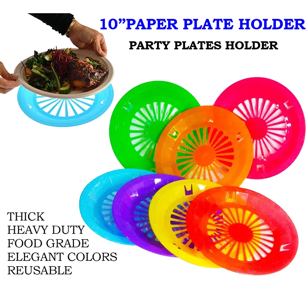 12pcs 24pcs. PAPER PLATE HOLDER (THICK PLASTIC MATERIAL) CLASSY PARTY