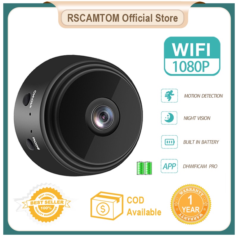 Rscamtom A9 Mini Camera WiFi Camera 1080p HD Night Version Micro Voice ...