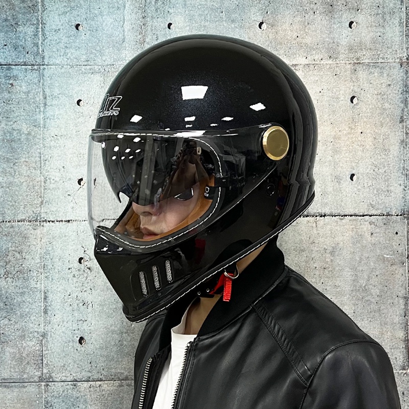 ORZ Motorcycle Helmet Retro Cruise Harley Latte Free Climbing Double Lens Motorcycle Man Full Helmet 3C