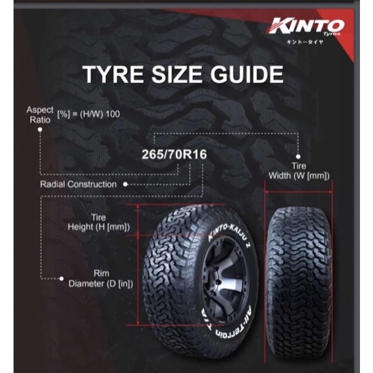 265/60R18 Kinto tyre kaiju-2 | Shopee Philippines