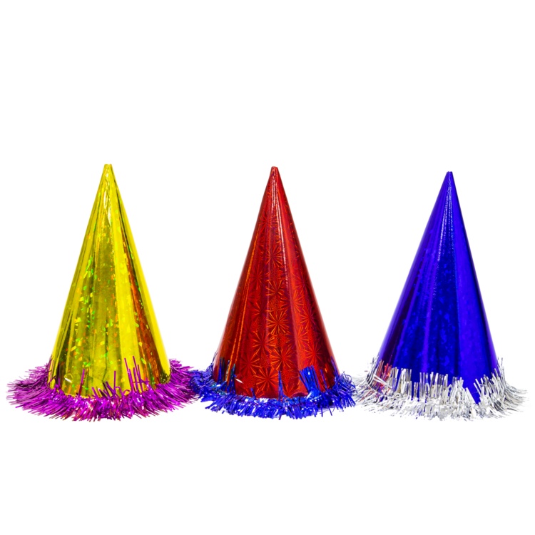 Metallic Party Hats High Quality With Design 