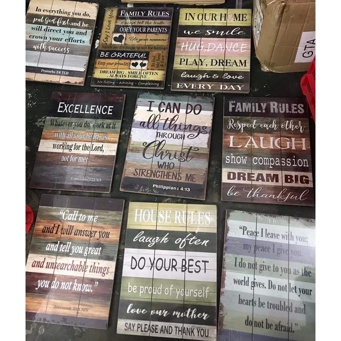 Wood Wall Home Decor Rustic Retro Vintage Inspirational Quote Size:30 ...