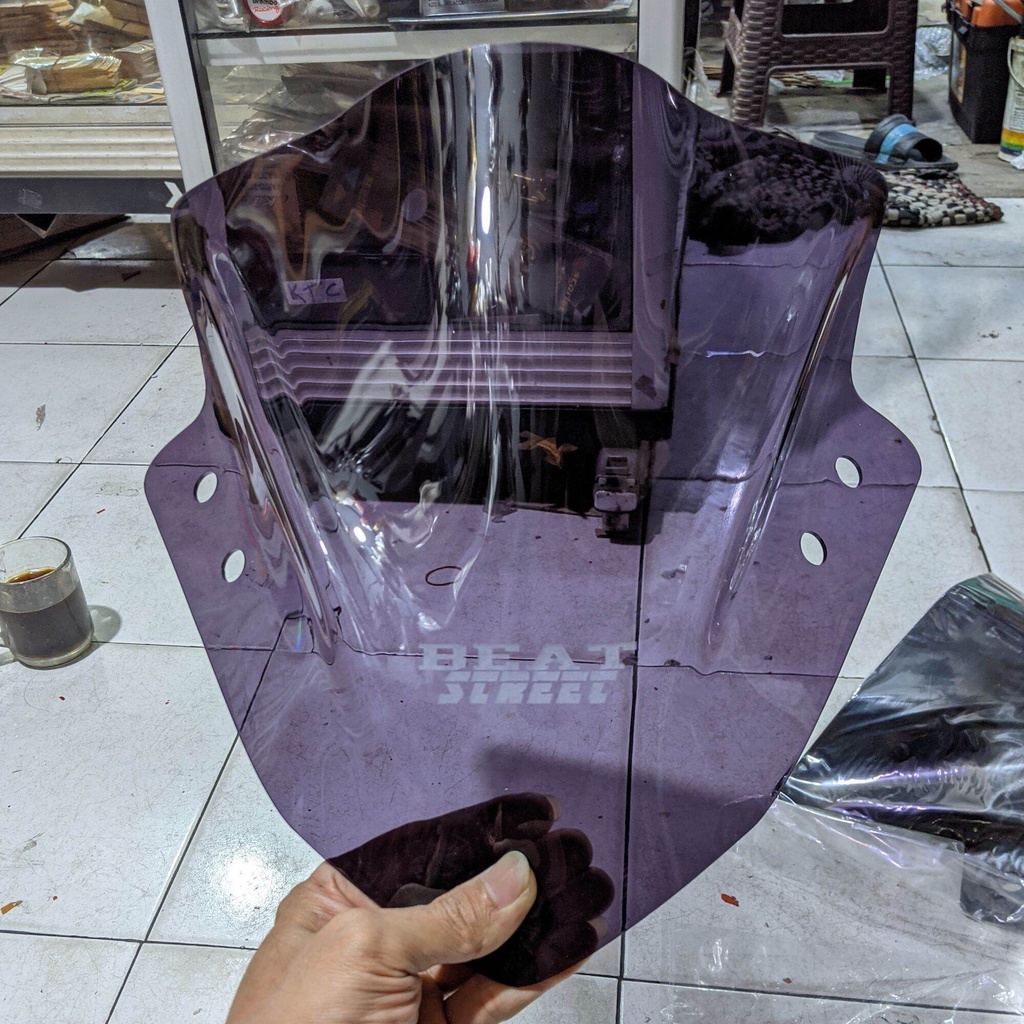 HITAM Visor Honda Beat Street - Windshield Motor Clear Smoke Black