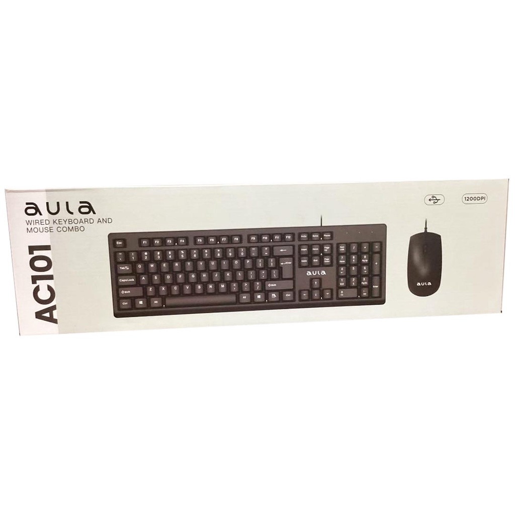 AULA Usb Wired Keyboard & Optical Mouse Combo AC101 KECORP_S1 Shopee