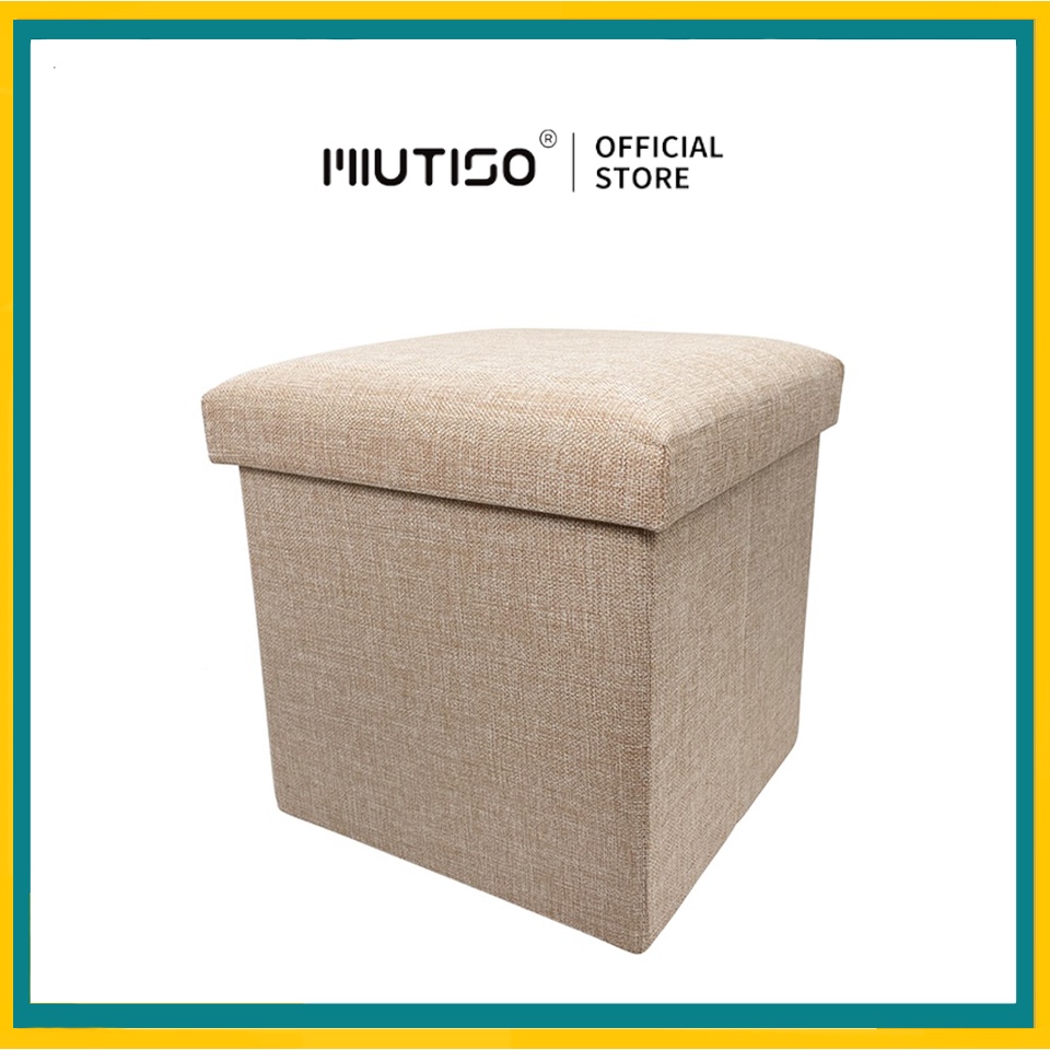 Miutiso MultiPurpose Folding Storage Ottoman Cube Footrest Stool Seat