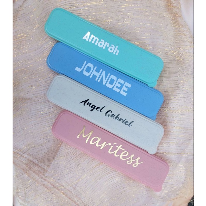 FREE Personalized Names for Reusable Straw Rectangular Box or Cutlery ...
