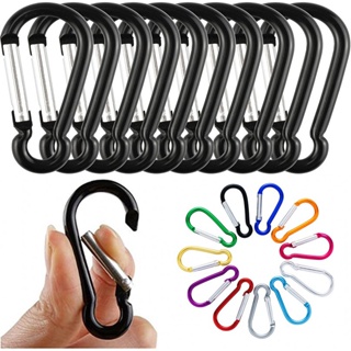 50 Pcs Spring Snap Carabiner, Small Carabiner Clip, M5 x 2 inch Snap Hooks Heavy Duty Carabiner Clips Bulk Hook Keychain for Outdoor Camping, Hiking
